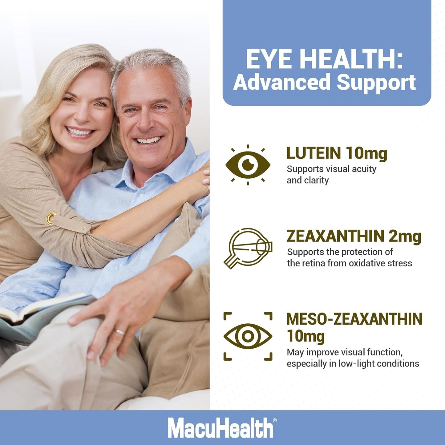 Macuhealth Plus+ Adult Eye Vitamin Supplement, 90 Day